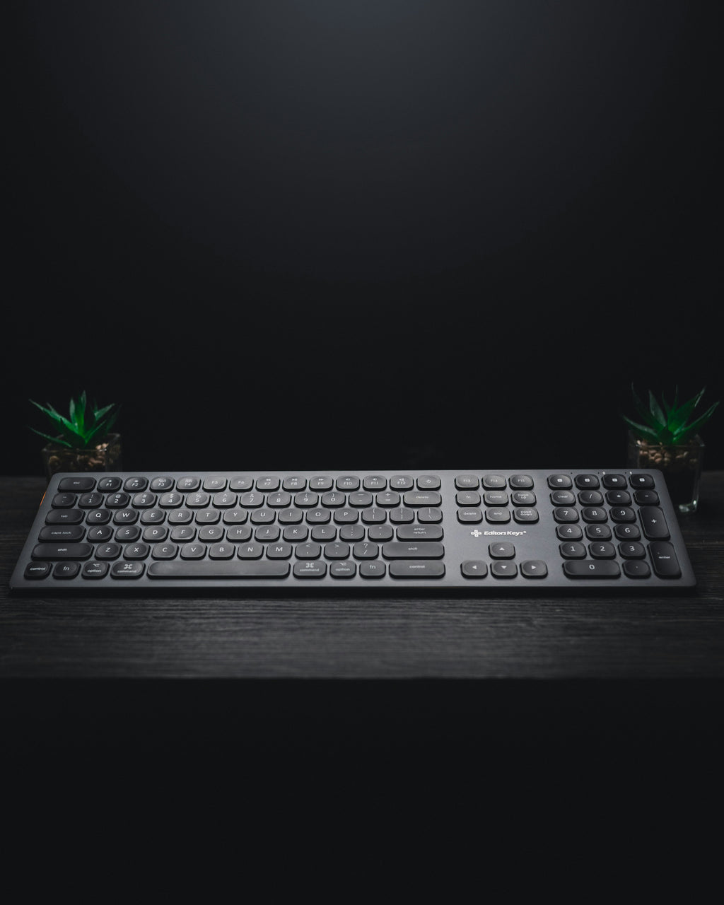Foldable Bluetooth keyboard on desk