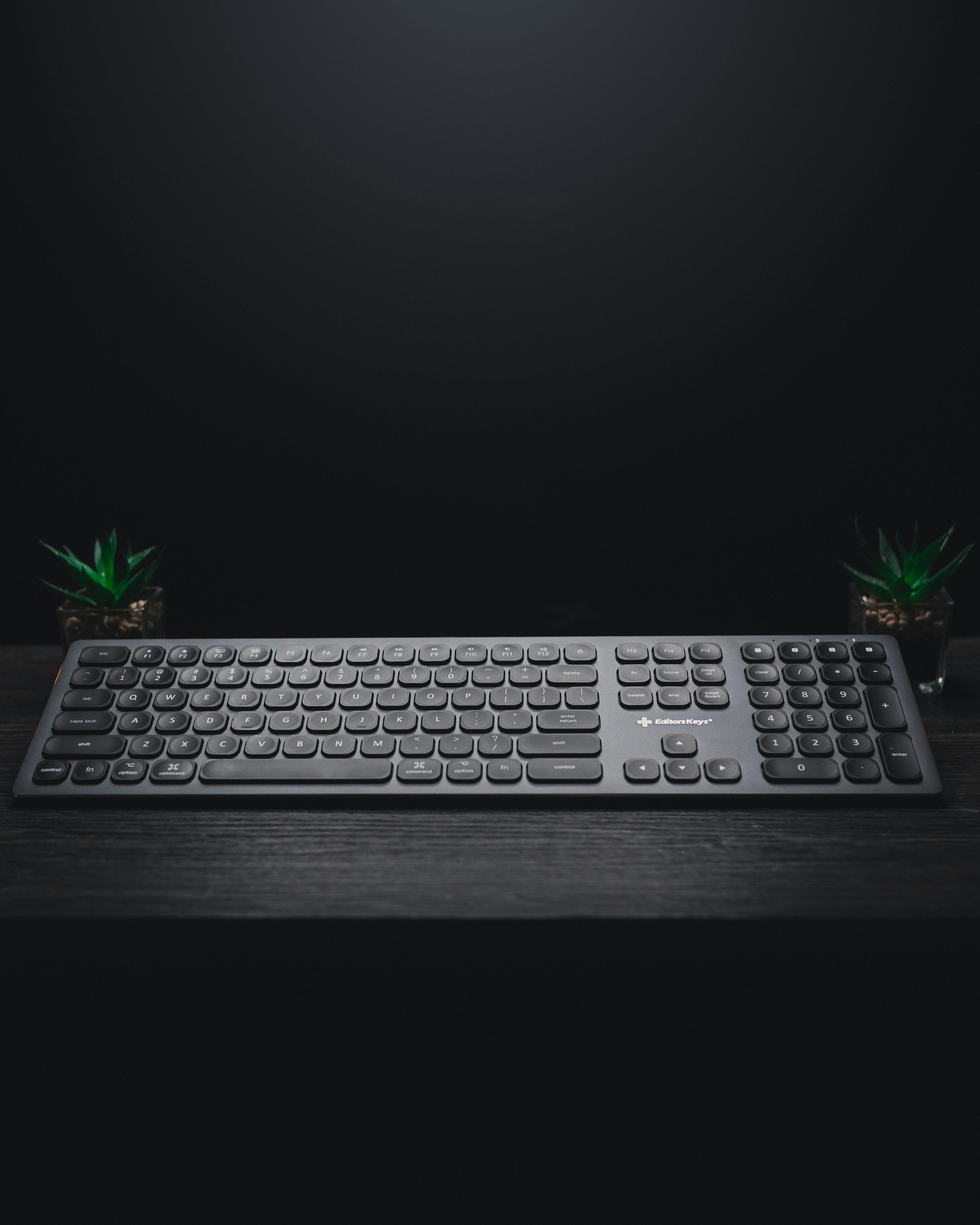 Foldable Bluetooth keyboard on desk
